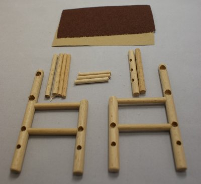 kit to build a little chair for bear size 10 - 14 cm